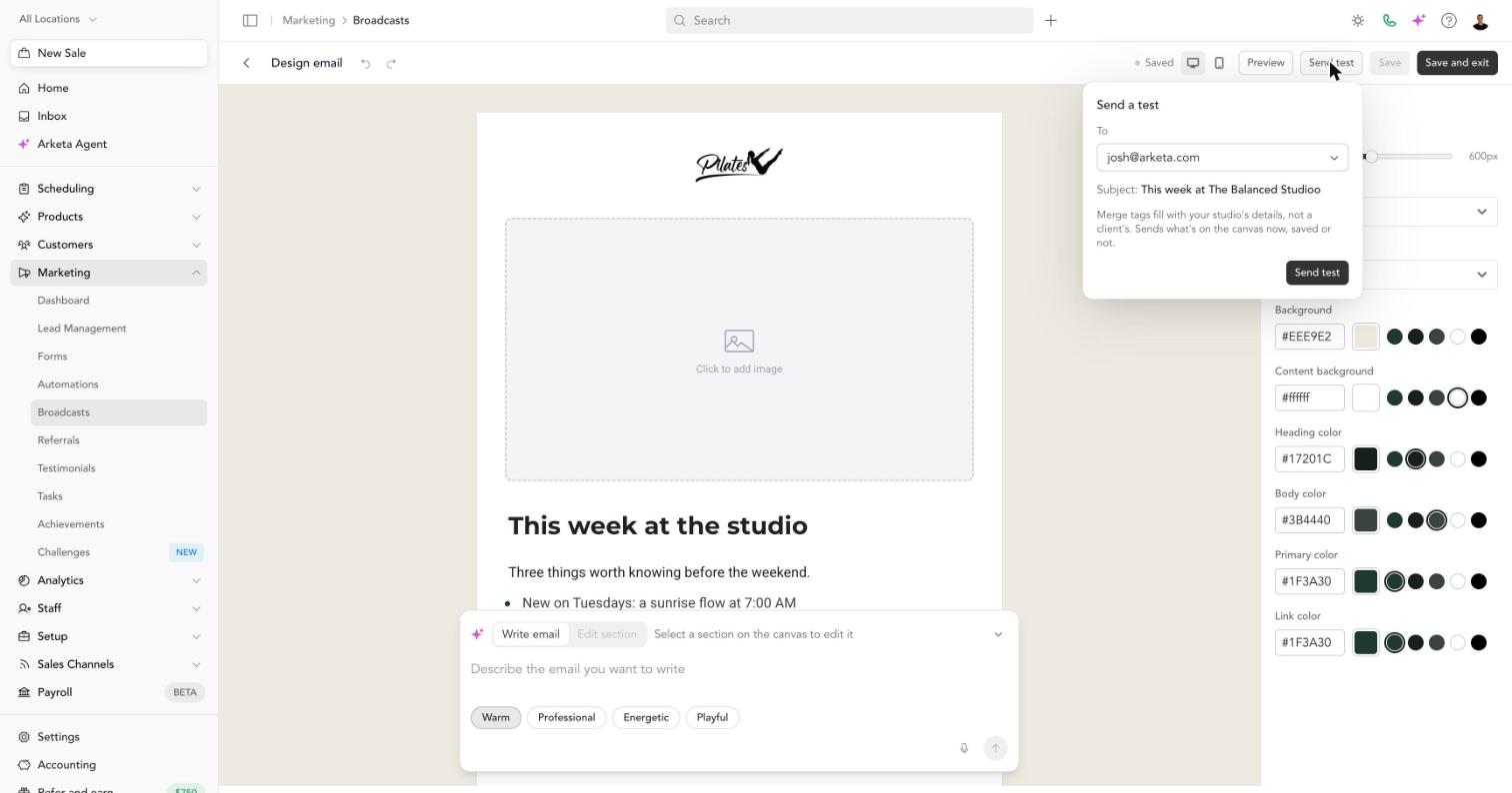 Send a test to yourself before the email goes to clients